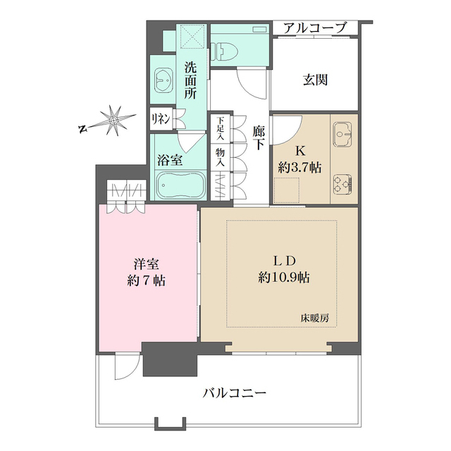 グラングリーン大阪ＴＨＥ　ＮＯＲＴＨ　ＲＥＳＩＤＥＮＣＥの間取図