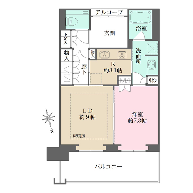 グラングリーン大阪ＴＨＥ　ＮＯＲＴＨ　ＲＥＳＩＤＥＮＣＥの間取図