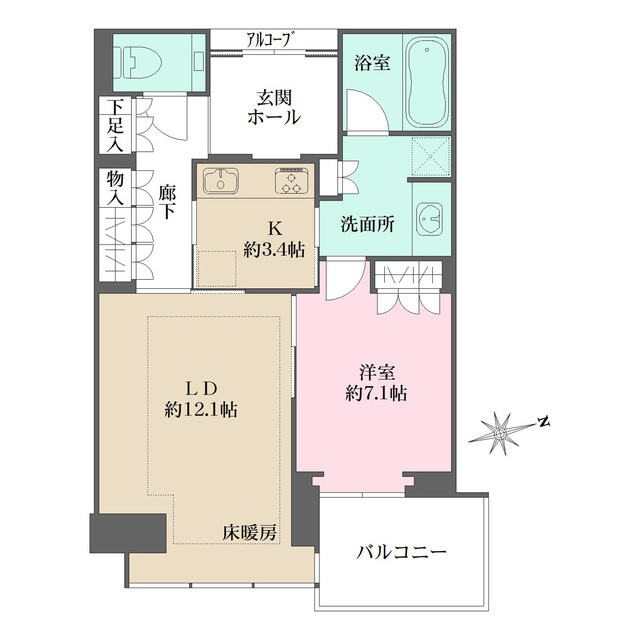 グラングリーン大阪ＴＨＥ　ＮＯＲＴＨ　ＲＥＳＩＤＥＮＣＥの間取図