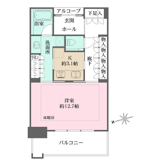 グラングリーン大阪ＴＨＥ　ＮＯＲＴＨ　ＲＥＳＩＤＥＮＣＥの間取図