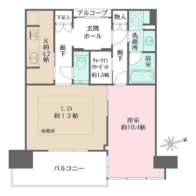 グラングリーン大阪ＴＨＥ　ＮＯＲＴＨ　ＲＥＳＩＤＥＮＣＥの間取図