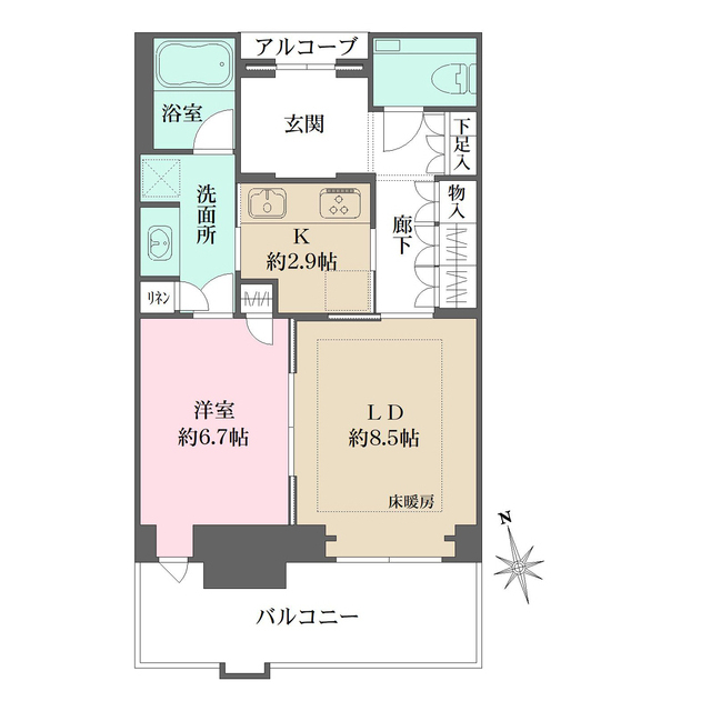 グラングリーン大阪ＴＨＥ　ＮＯＲＴＨ　ＲＥＳＩＤＥＮＣＥの間取図