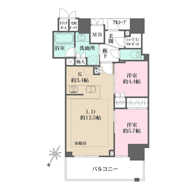 ジオタワー大阪十三の間取図