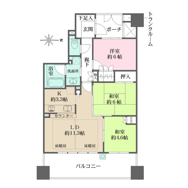 ガーデンヒルズ千里中央の間取図