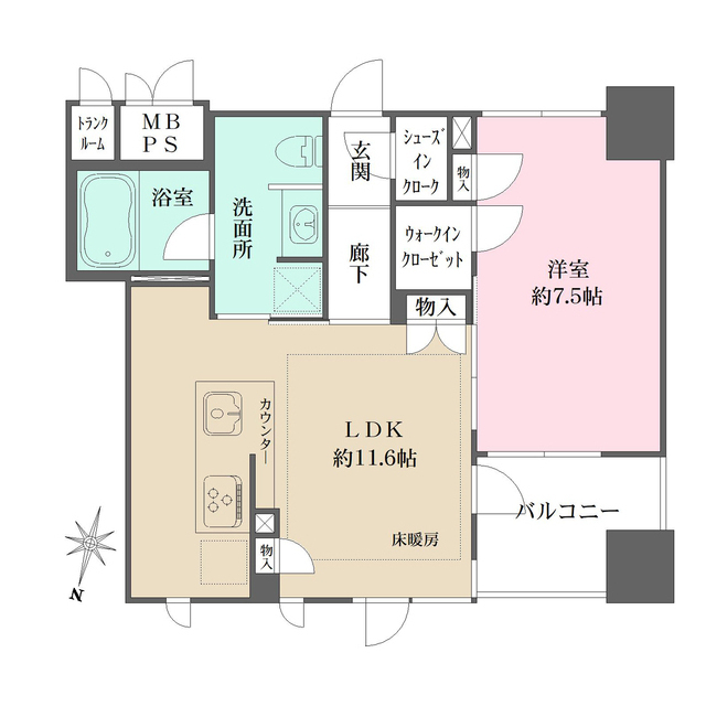 ザ・ライオンズ神戸ハーバーランドの間取図