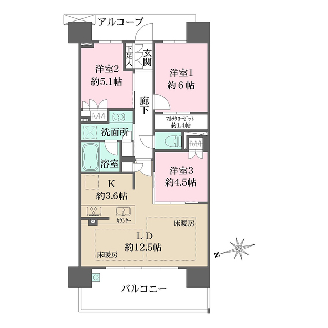 プレディア神戸舞子レジデンスの間取図
