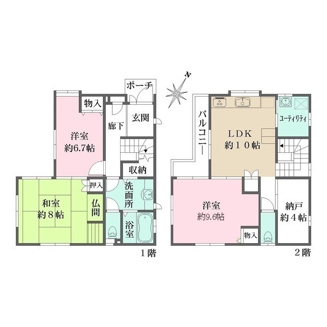吹田市寿町２丁目戸建の間取図