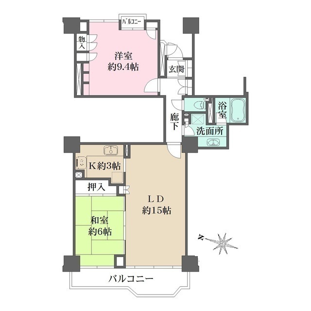 ポートピアプラザＡ棟の間取図