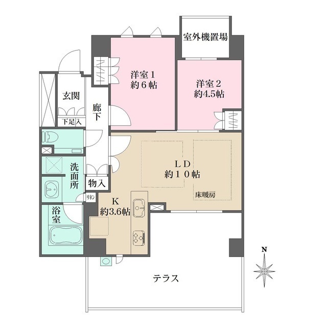 ザ・パークハウス京都聖護院の間取図