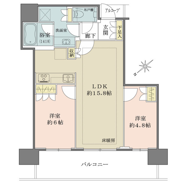 ザ・パークハウス中之島タワーの間取図
