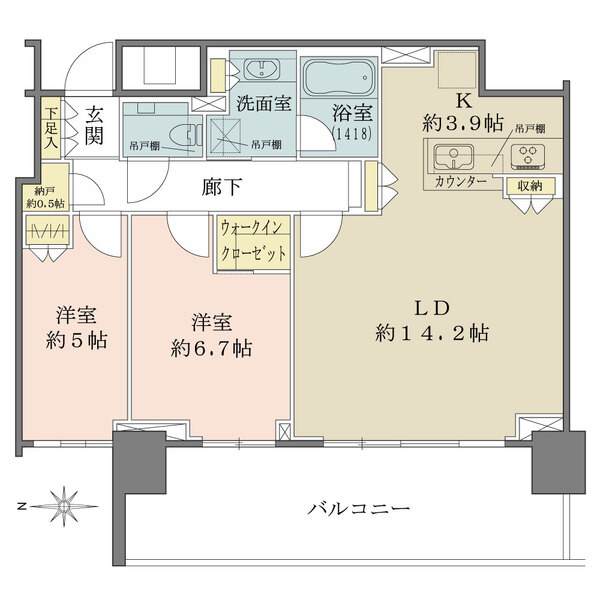 シティタワー東梅田パークフロントの間取図