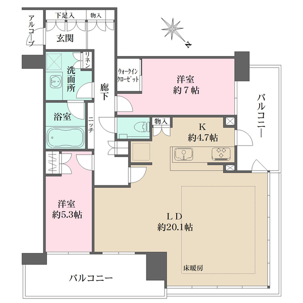 ザ・パークハウス中之島タワーの間取図