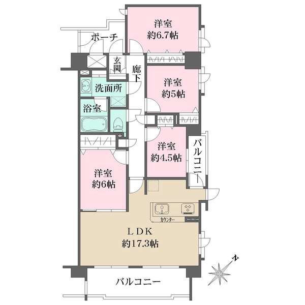 ステイツ城東グランプレイスの間取図