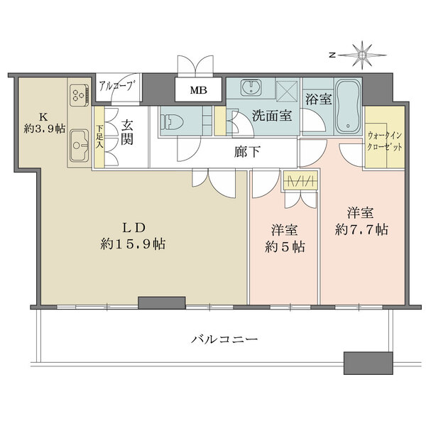 ローレルタワーサンクタス梅田の間取図