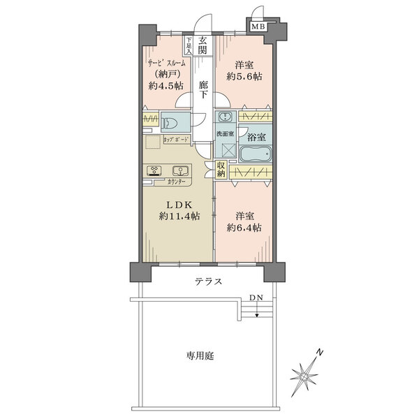 ライオンズガーデン魚崎弐番館の間取図