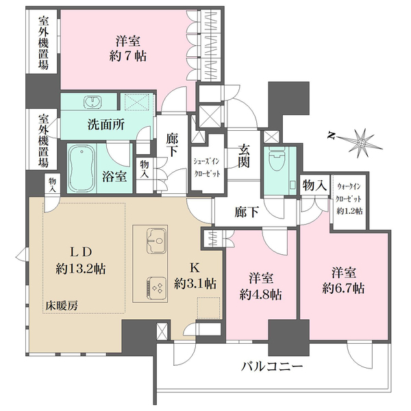 ザ・パークハウス大阪梅田タワーの間取図