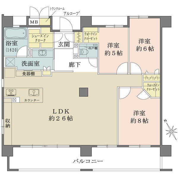 ワコーレ夙川霞町の間取図