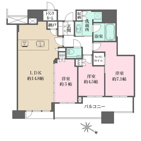 シティタワー梅田東の間取図