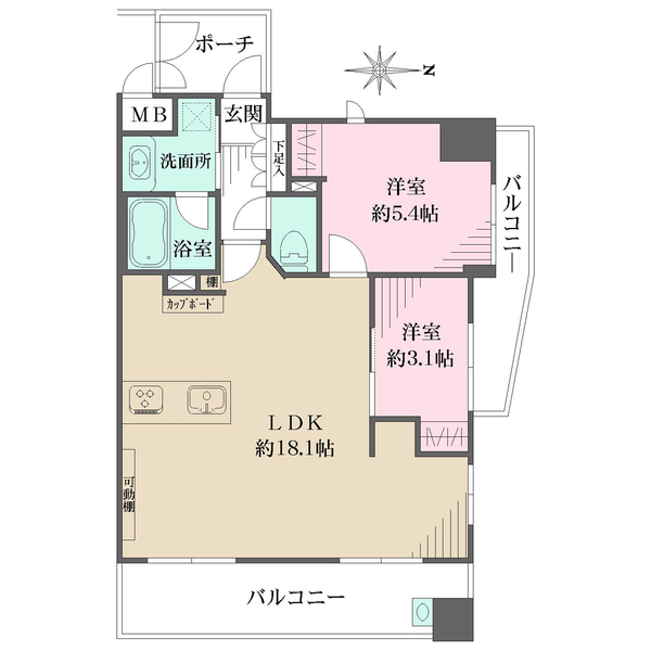 セレッソコート中之島公園の間取図