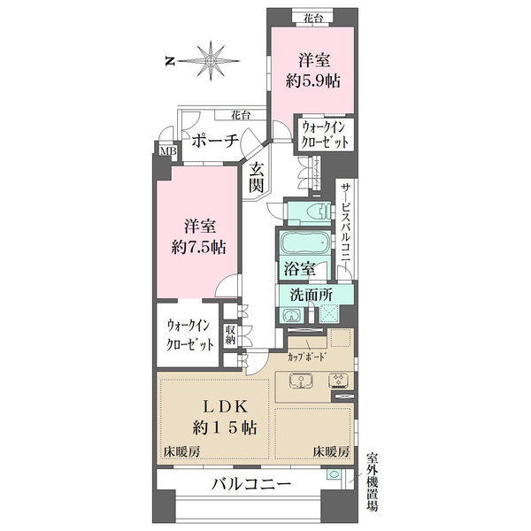 サンクタス梅田・扇町パークの間取図