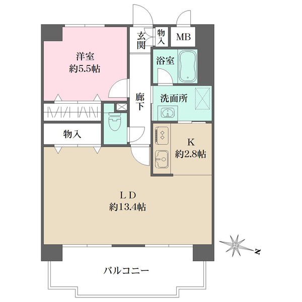オーブラン中津の間取図