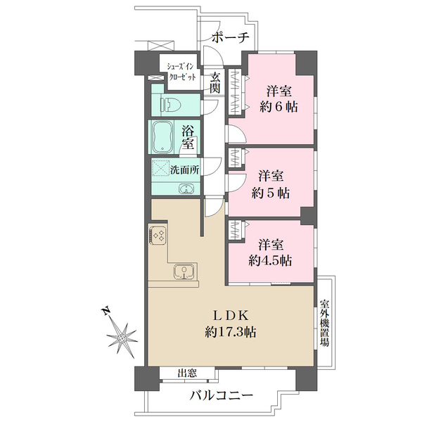 阪神住建グランドヴィラ姫島の間取図