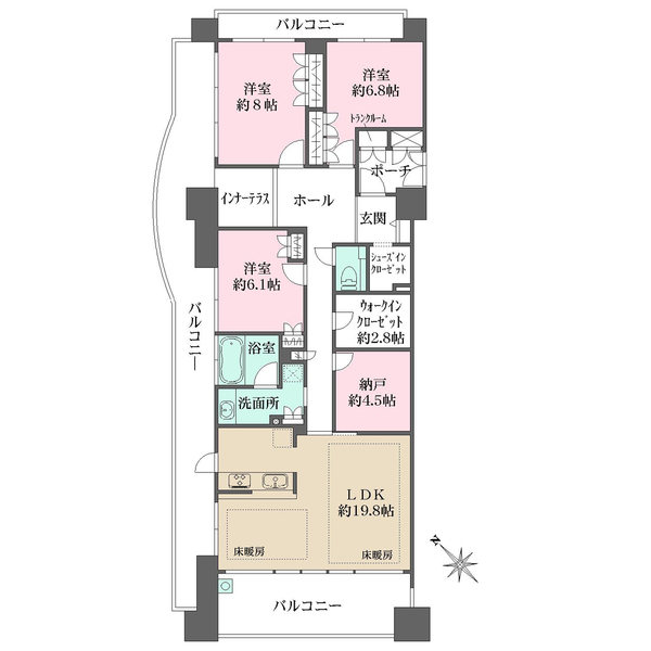 グランオーパスの間取図