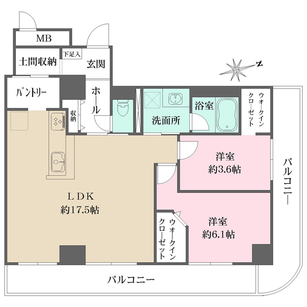 キングマンション天神橋Iの間取図