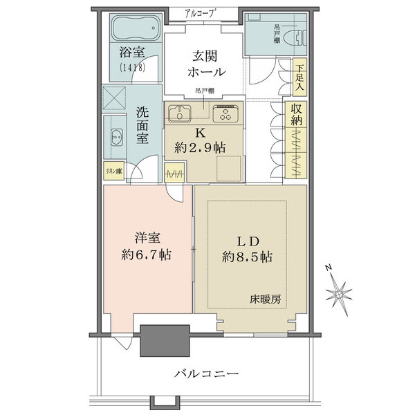 グラングリーン大阪 THE NORTH RESIDENCEの間取図