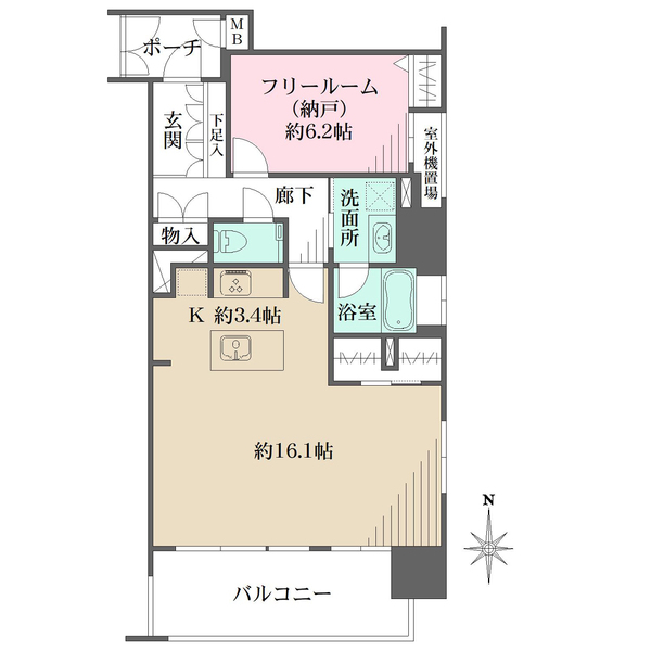 リーディア玉造駅前の間取図