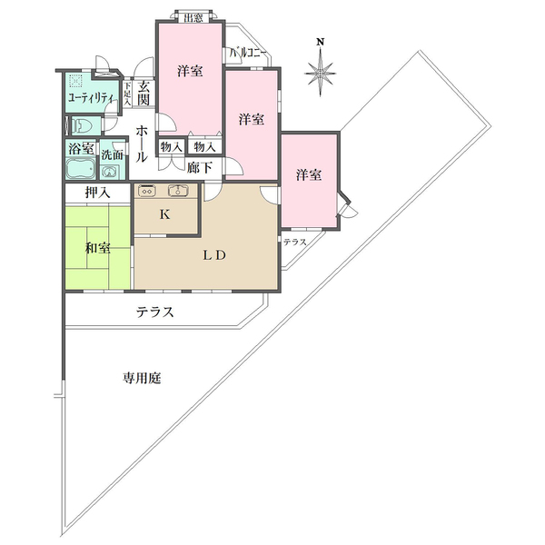 上甲東園パーク・ハイムの間取図