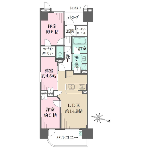 リバーガーデン福島 木漏れ日の丘の間取図