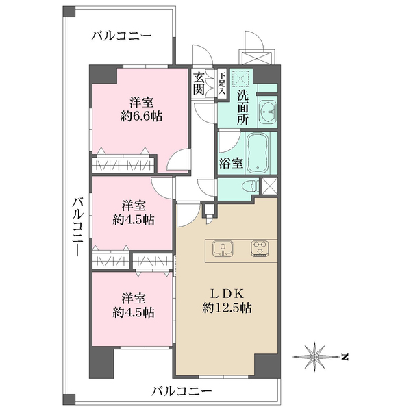 オーク新石切の間取図
