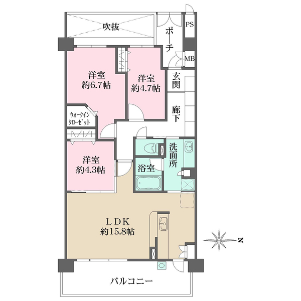 プライムコート関目パーク・ホームズの間取図