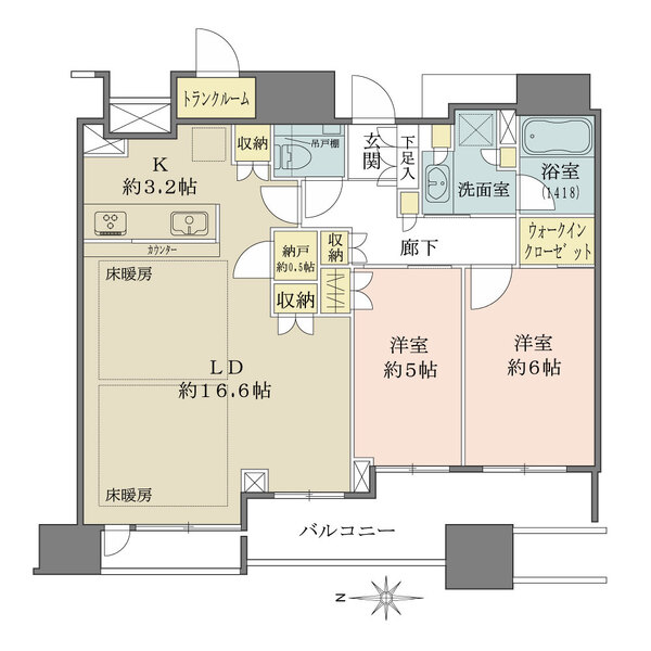 シティタワー梅田東の間取図