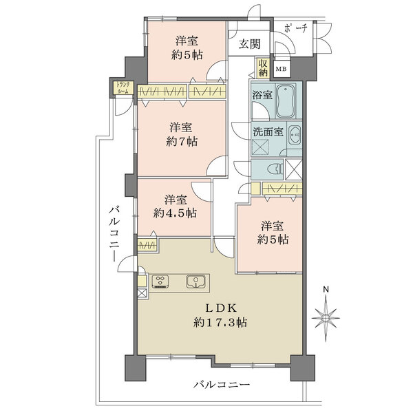 ファミール扇町アーバンステージの間取図