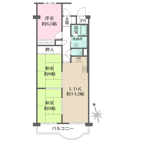 淀川パークハウスの間取図