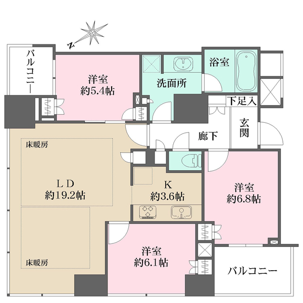 クレヴィアタワー中之島の間取図