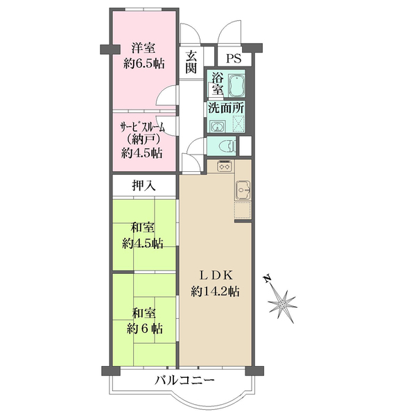 淀川パークハウスの間取図
