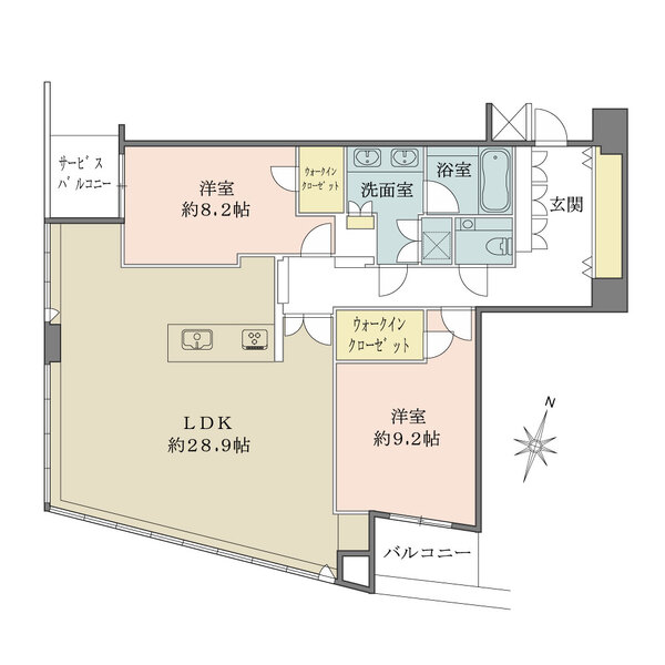 ザ・タワー大阪の間取図