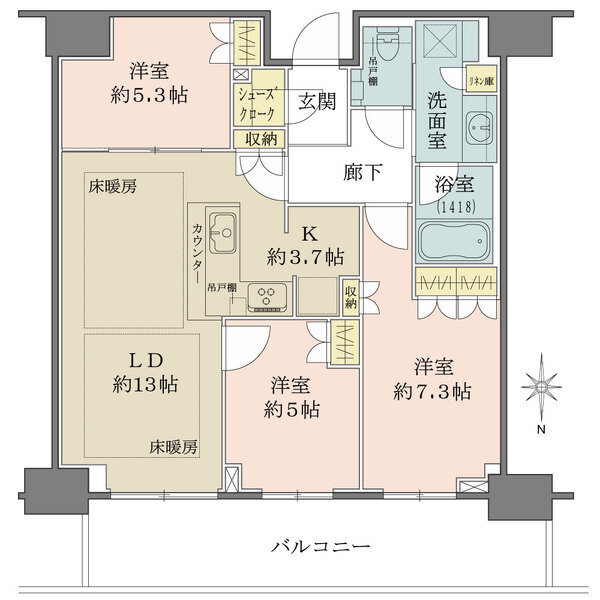 グランドメゾン新梅田タワーTHE CLUB RESIDENCEの間取図