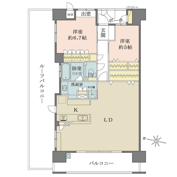 グランオーパスA棟の間取図