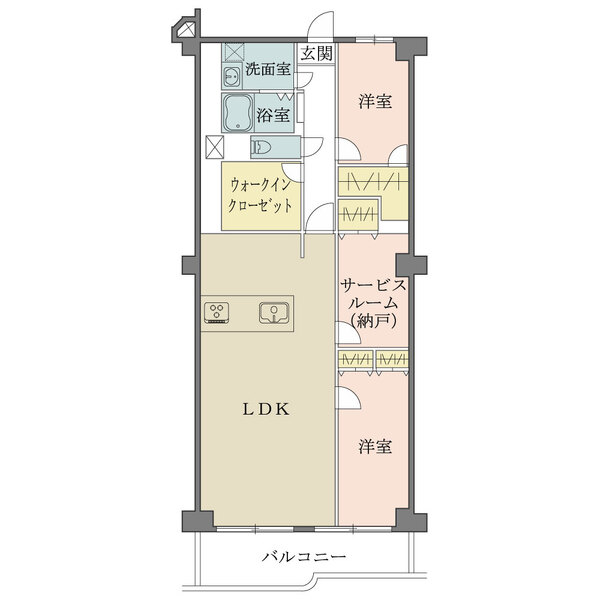 日商岩井香里ヶ丘マンションの間取図