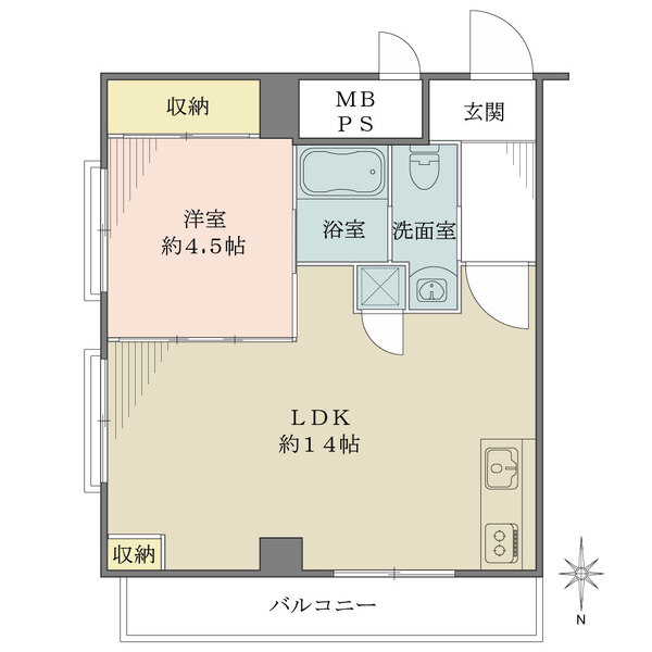 朝日プラザ東天満の間取図
