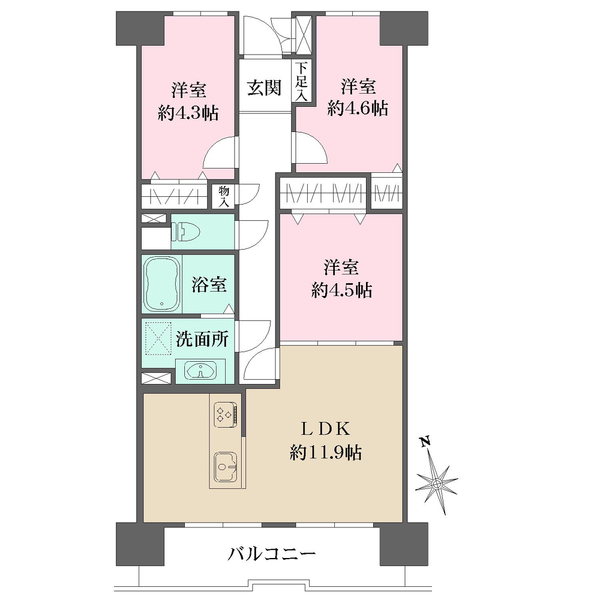藤和堂島ハイタウンの間取図