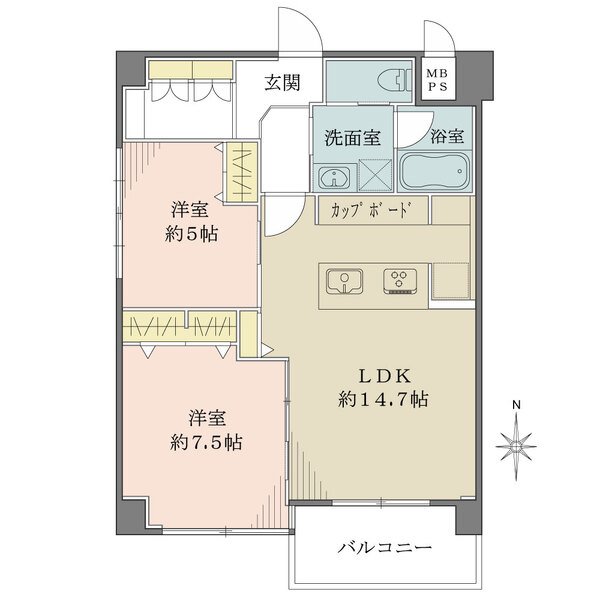 梅田ベイス・ワンの間取図