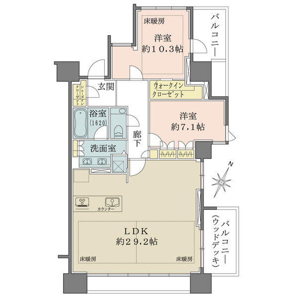 プラウド大阪城の間取図
