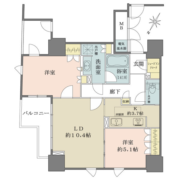 グランスイート中之島タワーの間取図