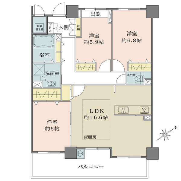 リバティパーク枚方D棟の間取図