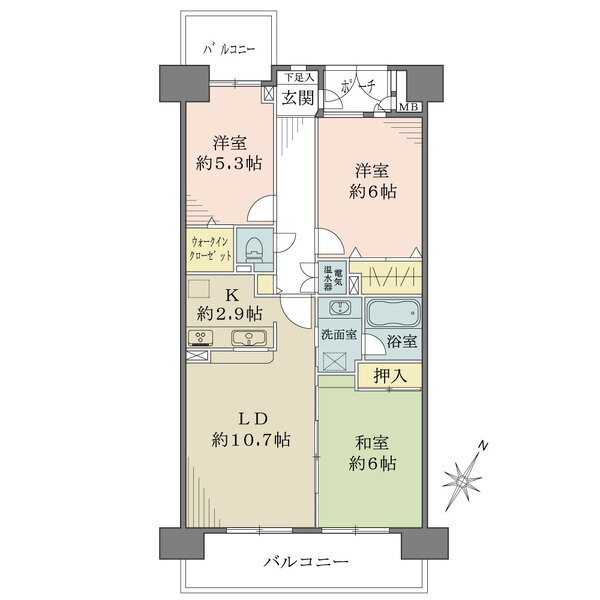 リバティパーク枚方A棟の間取図